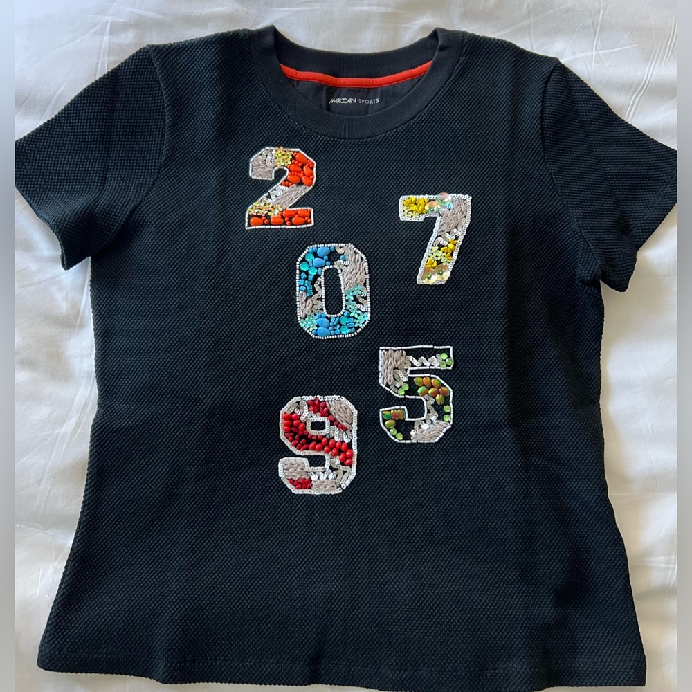 Marc Cain Sports T-Shirt with Colorful Number Design slim fit size 12